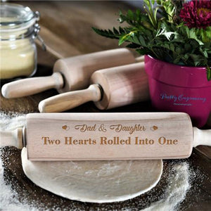 Dad And Daughter - Two Hearts Rolled Into One - Rolling Pin